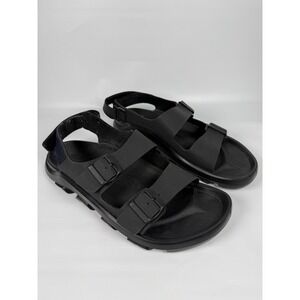 Birkenstock Morgan Terra Black Rubber Waterproof Sport Sandals Men Size 12